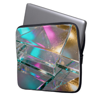 Irisierender Regenbogen - Holografischer Glitter Laptopschutzhülle