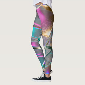 Irisierender Regenbogen - Holografischer Glitter Leggings