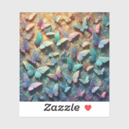 Irisierender Schmetterlingsgarten Aufkleber