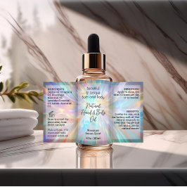 Irisierendes Flaschenetikett 4oz-Tropferprodukt Rechteckiger Aufkleber