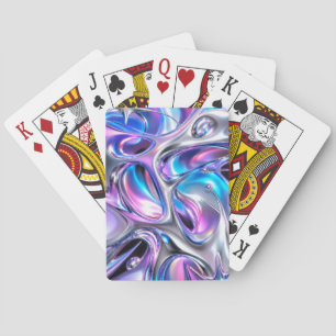 Irisierendes Flüssig-Chrom-Handyhülle Spielkarten
