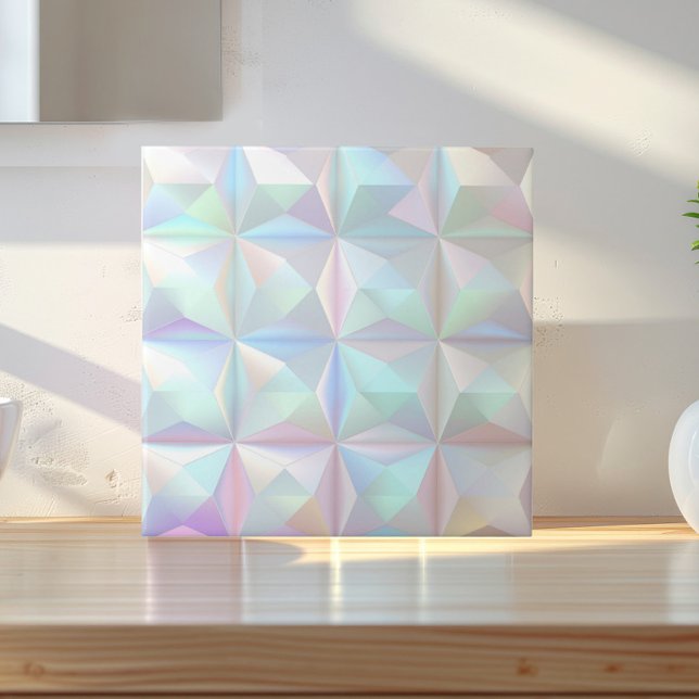 Irisierendes geometrisches 3D Quadrat ID1178 Fliese (Von Creator hochgeladen)