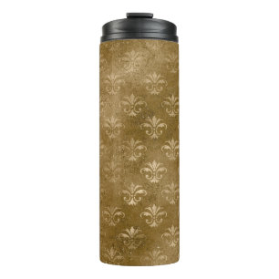 Irisierendes Gold Damast Thermosbecher