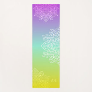 Irisierendes Gradient Asymmetrisches Mandala & Ini Yogamatte