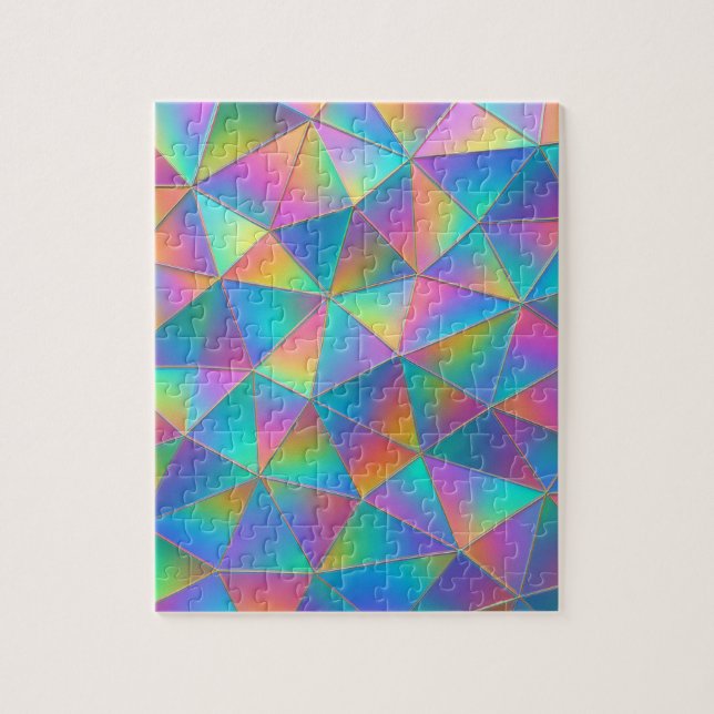 Irisierendes Polygon Puzzle (Vertikal)