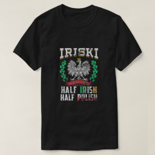 Iriski Half Irish Halb polnische Kleeblätter T-Shirt