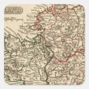 Irland 18 quadratischer aufkleber