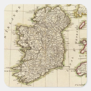 Irland 3 quadratischer aufkleber