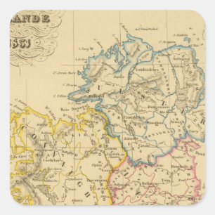 Irland 5 quadratischer aufkleber