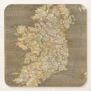 Irland 8 rechteckiger pappuntersetzer