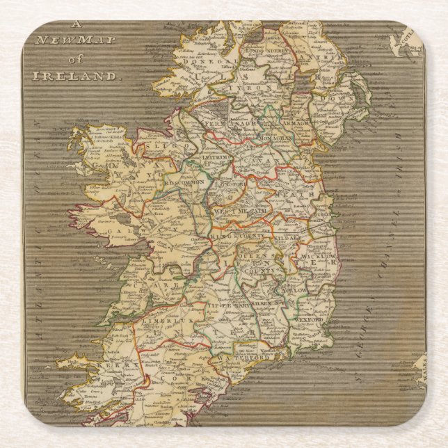 Irland 8 rechteckiger pappuntersetzer (Vorderseite)