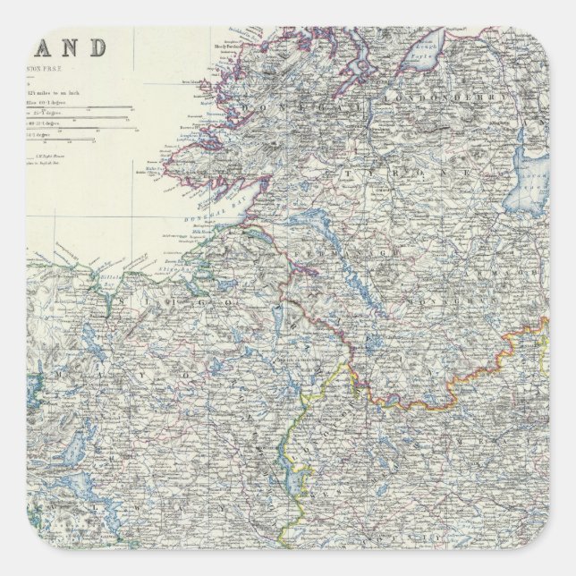 Irland 9 quadratischer aufkleber (Vorderseite)