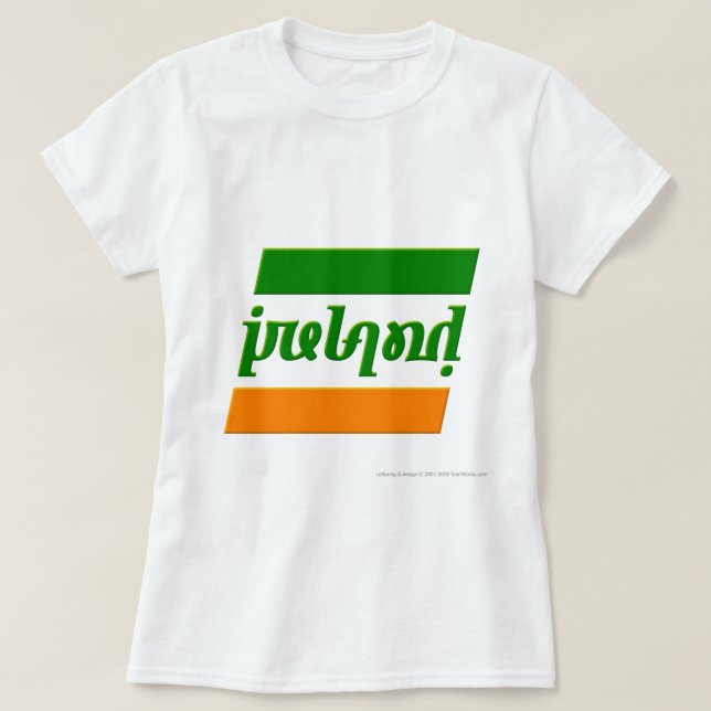 "Irland" Ambigram T-Shirt (Design vorne)