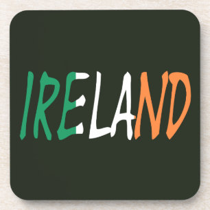 Irland auf der irischen Flagge Plastic Untersetzer