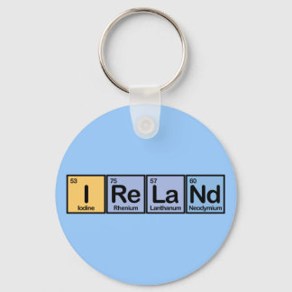 Irland aus Elementen Schlüsselanhänger