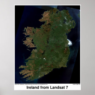 Irland aus Landsat 7 Poster