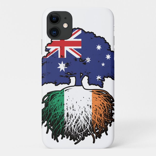 Irland - Australisches Tree Roots-Flag Case-Mate iPhone Hülle (Rückseite)