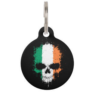 Irland-Bratenfett-Spritzer-Schädel Haustiermarke