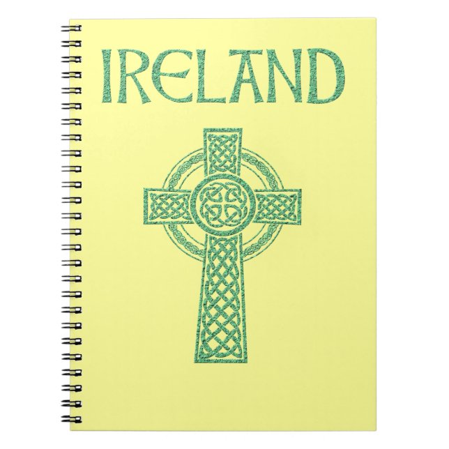 Irland Celtic Cross Notebook Notizblock (Vorderseite)