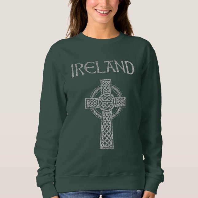 Irland Celtic Cross Sweatshirt (Vorderseite)