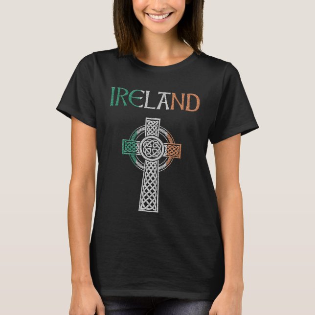 Irland Celtic Cross T-Shirt (Vorderseite)