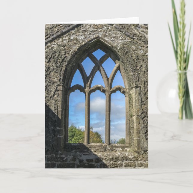 Irland | Claregalway Franciscan Friary Window Karte (Vorderseite)
