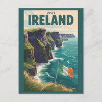 Irland Cliffs of Moher Illustration Reise Kunst