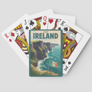 Irland Cliffs of Moher Illustration Reise Kunst Spielkarten