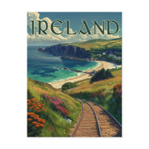 Irland Coastline Vintage Travel