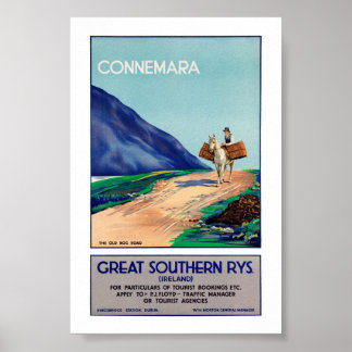 Irland Connemara Restauriertes Vintage-Reiseposter Poster