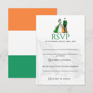 Irland Couple RSVP Card Karte