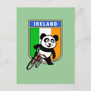 Irland Cycling Panda Postkarte