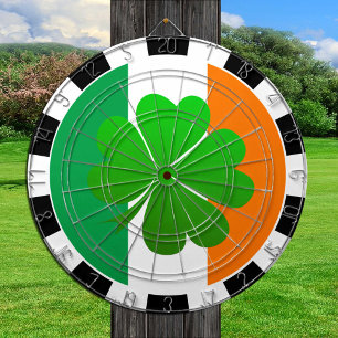 Irland Dartboard, Kleeblatt und Irish Flag Dartscheibe