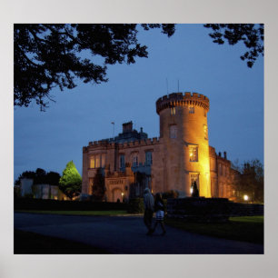 Irland, das Dromoland Castle in der Dämmerung bele Poster