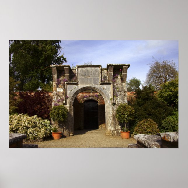 Irland, das Schloss Dromoland Walled Garden Poster (Vorne)