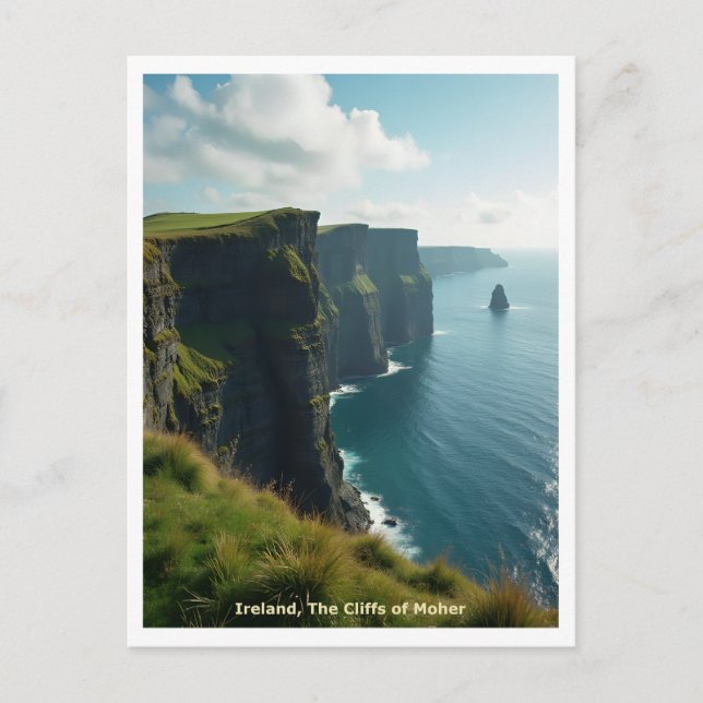 Irland, die Klippen von Moher, Reisestil Postkarte (Vorderseite)