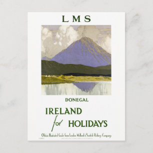 Irland Donegal Restauriertes Vintage-Reiseposter Postkarte