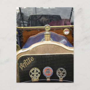 Irland, Dublin. Vintages Auto, weiß 2 Postkarte