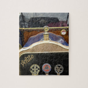 Irland, Dublin. Vintages Auto, Weiß 2 Puzzle