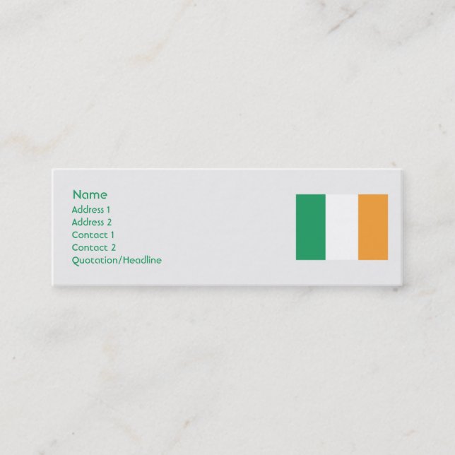 Irland - dünn mini visitenkarte (Vorderseite)