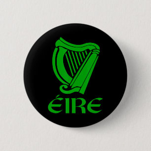 Irland Eire Eireann Irischer Stolz Gälischer Harp Button