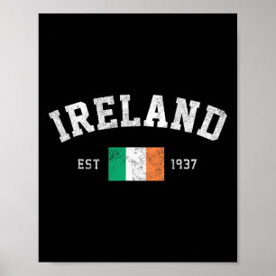 Irland Est. 1937 Irische Flagge Unabhängigkeitstag Poster