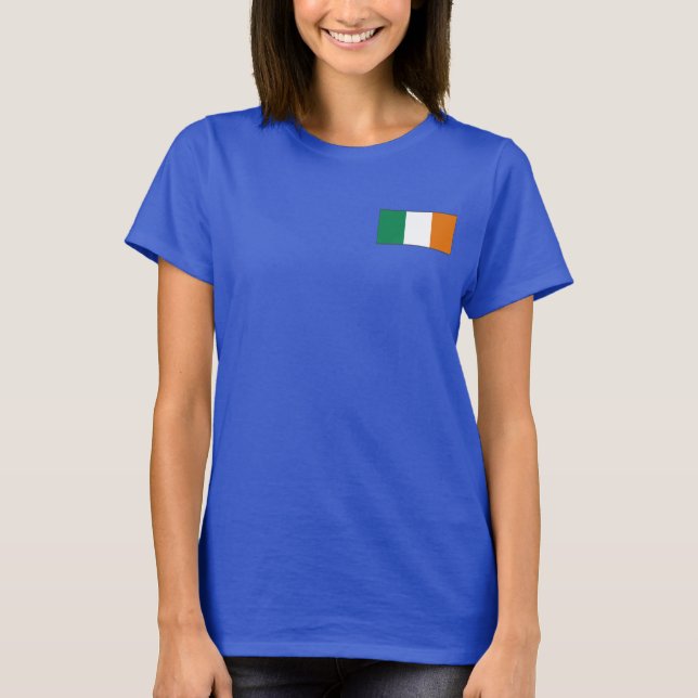 Irland Flag and Map dk T - Shirt (Vorderseite)