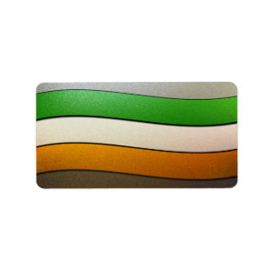 Irland Flag Colors Chrome von Shirley Taylor Adressaufkleber