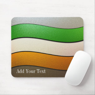 Irland Flag Colors Chrome von Shirley Taylor Mousepad