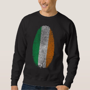Irland Flag Fingerprint In meinem DNS für Iris Sweatshirt