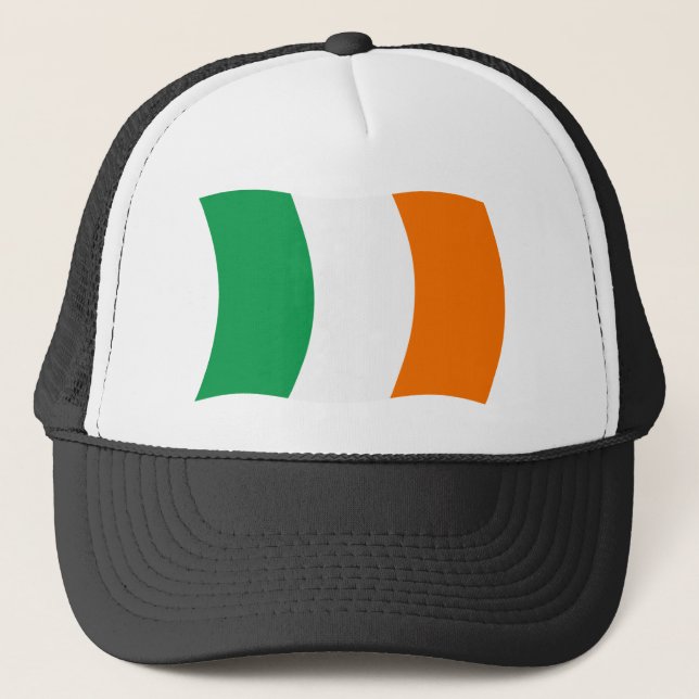 Irland Flag Hat Truckerkappe (Vorderseite)