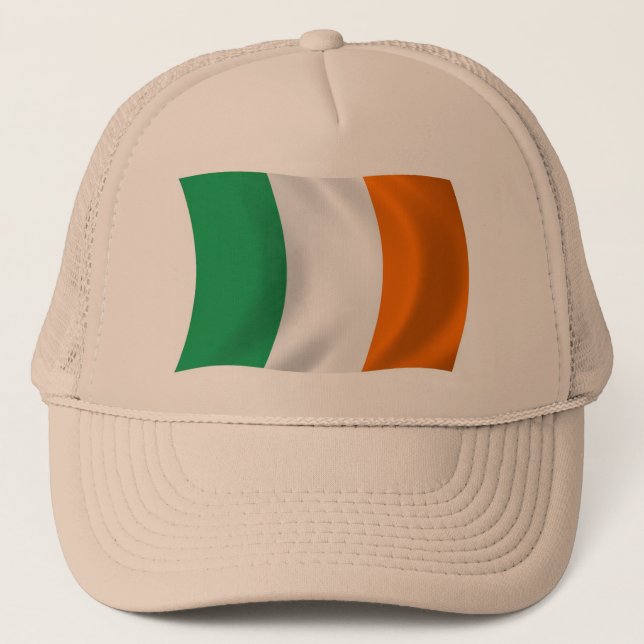 Irland Flag Hat Truckerkappe (Vorderseite)