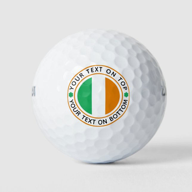 Irland Flag Irischer benutzerdefinierter Text Golfball (Vorderseite)