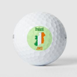 Irland Flag Map Custom Monogram Golfball